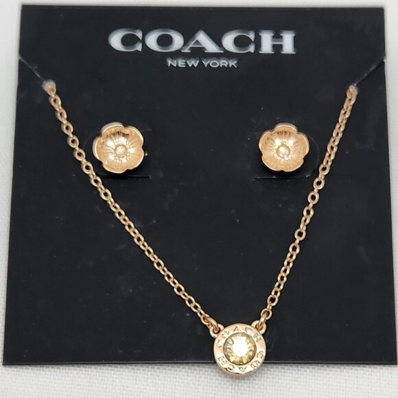 Coach Necklace And Earrings #707 - Picture 8 of 12